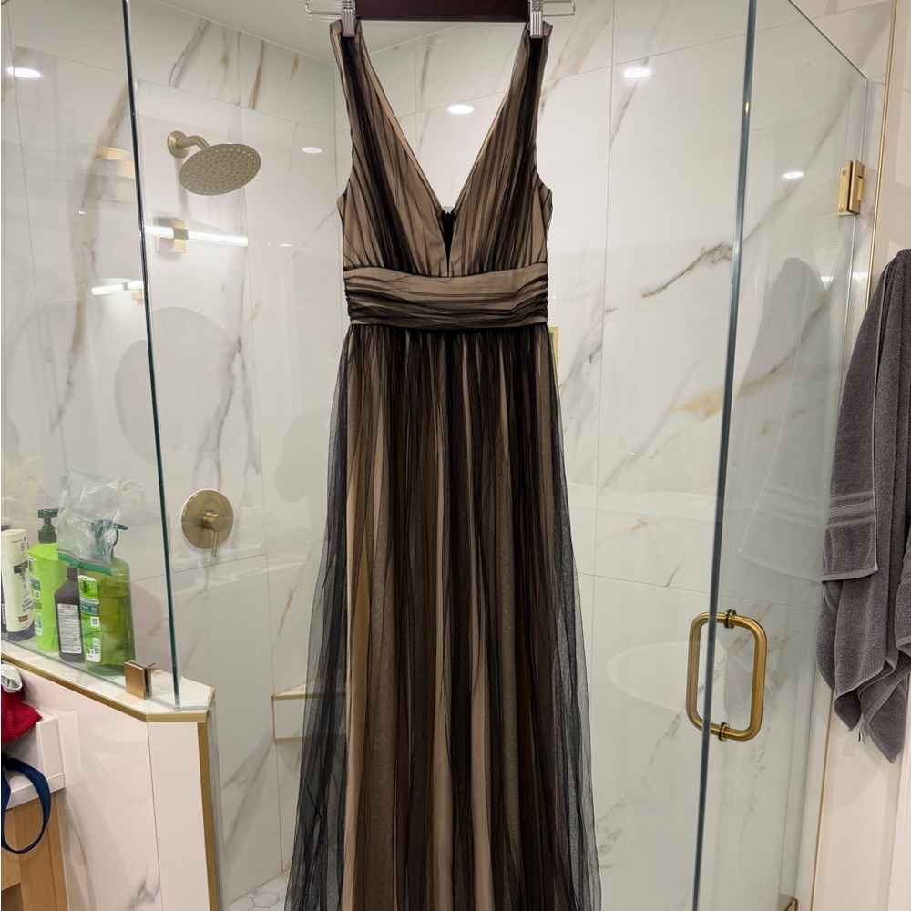Lulu's Black and Cream Formal Dress